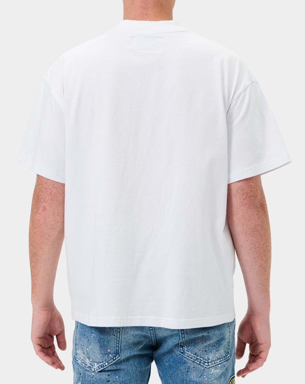 First Row White Chenille Tee