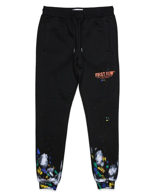 First Row Black Joggers